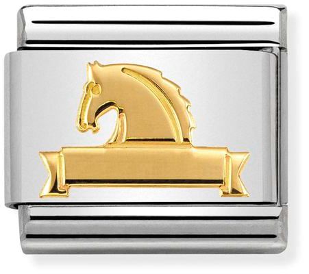 Nomination Classic Gold Animals Horse at Fence Charm