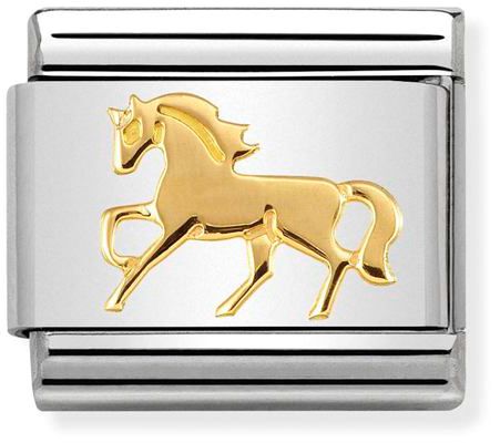 Nomination Classic Gold Animals Galloping Horse Charm