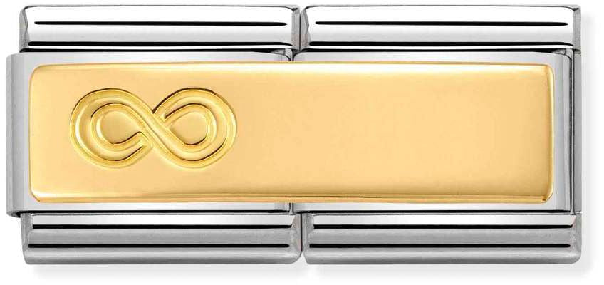 Nomination Classic Gold Double Engraved Infinity Engravable Charm