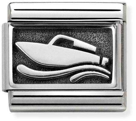 Nomination Classic Silver Oxidised Symbols Speedboat Charm