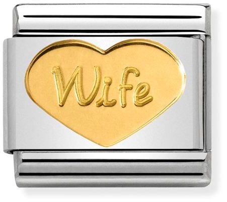 Nomination Classic Gold Symbols Wife Heart Charm