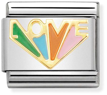Nomination Classic Gold Symbols Rainbow Of Love Charm