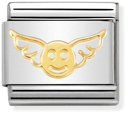 Guardian Angel Nomination Charms Angel Wings 18ct Gold Hanging