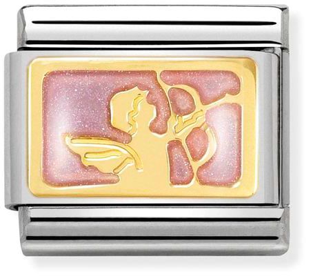 Nomination Classic Gold Plates Messenger Angel Attraction Charm