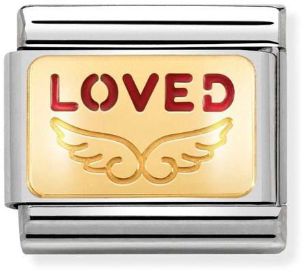Nomination Classic Gold Plates Angel Loved Charm