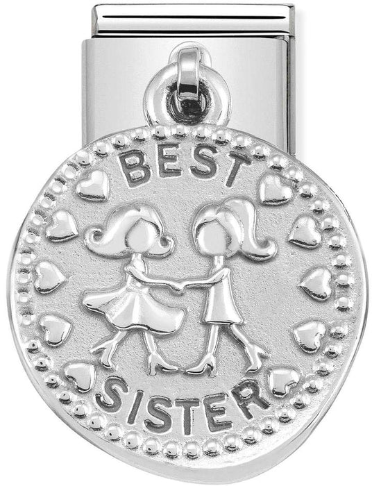 Nomination Classic Silver Classic Charms Best Sister Drop Charm