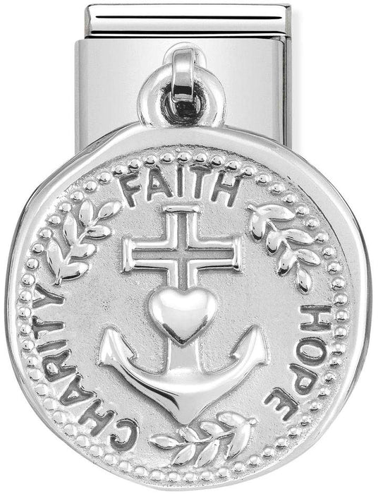 Nomination Classic Silver Classic Charms Faith Hope Charity Drop Charm