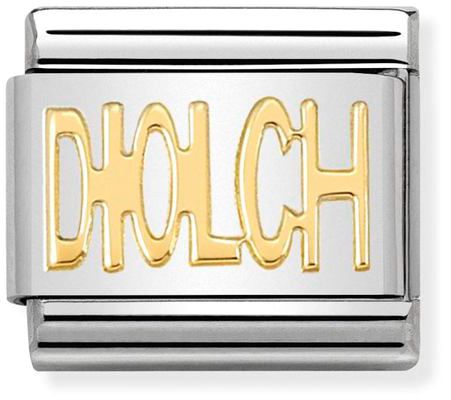Nomination Classic Gold Writings Diolch Charm