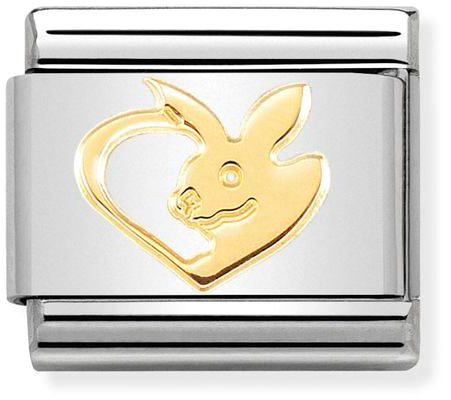 Nomination Classic Gold Symbols Rabbit In Heart Charm