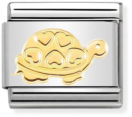 Nomination Classic Gold Symbols Turtle with Hearts Charm
