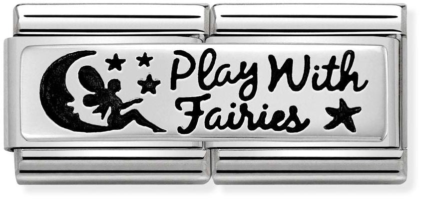 Nomination Classic Silver Double Engraved Play With Fairies Charm