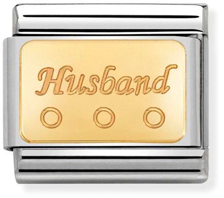 Nomination Classic Gold Symbol Plates Husband Charm
