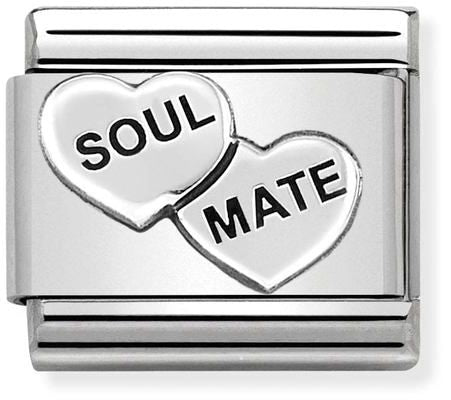 Nomination Classic Silver Oxidised Plates Soul Mate Charm