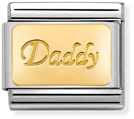 Nomination Classic Gold Symbol Plates Daddy Charm
