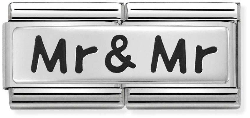 Nomination Classic Silver Double Engraved Mr & Mr Charm