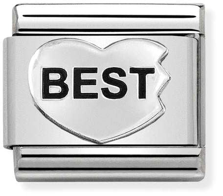 Nomination Classic Silver Oxidised Symbols Best Charm