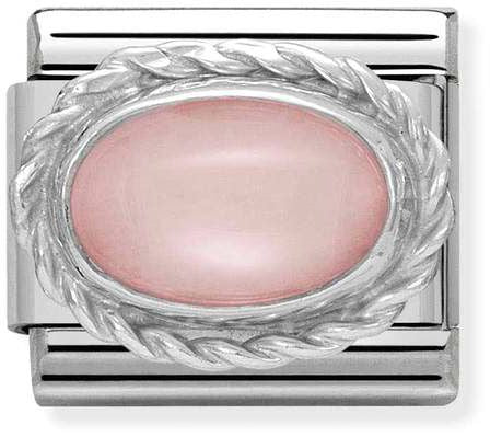 Nomination Classic Silver Hard Stones Pink Opal Charm