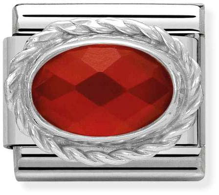 Nomination Classic Silver Hard Stones Red Agate Charm