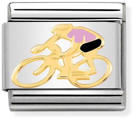 Nomination Classic Gold Sports Pink Cyclist Charm