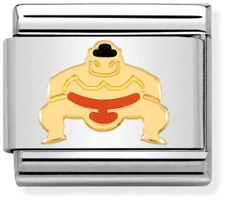Nomination Classic Gold Sports Red Sumo Charm
