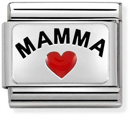 Nomination Classic Silver Oxidised Plates Mamma Charm