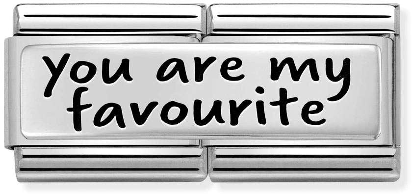 Nomination Classic Silver Double Engraved You Are My Favourite Charm