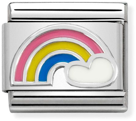 Nomination Classic Silver Symbols Rainbow And Cloud Charm