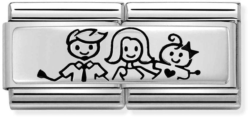 Nomination Classic Silver Double Engraved Baby Girl Charm