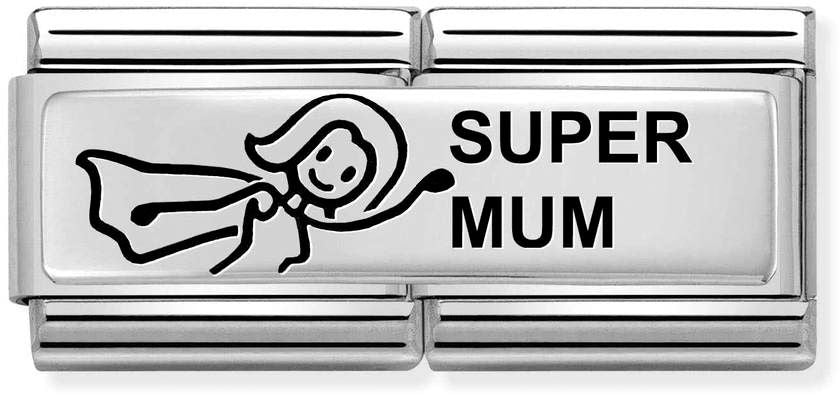 Nomination Classic Silver Double Engraved Super Mum Charm