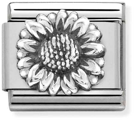 Nomination Classic Silver Silver Oxidised Symbols Silver Sunflower Charm