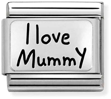 Nomination Classic Silver Oxidised Symbols I Love Mummy Charm