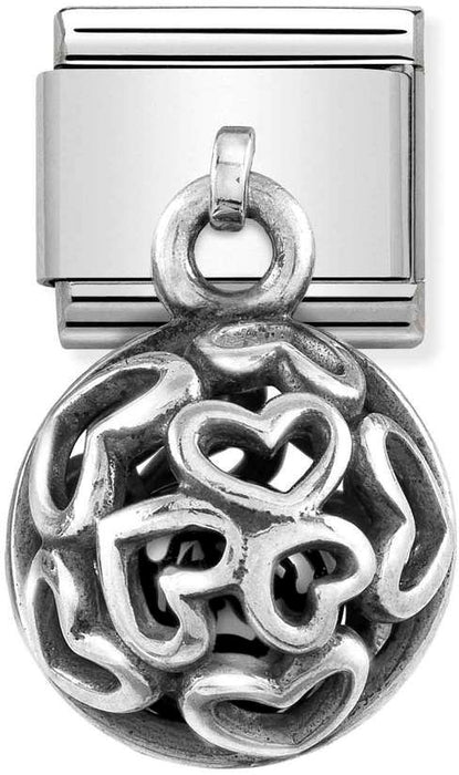 Nomination Classic Silver Classic Charms Black Agate Drop Charm