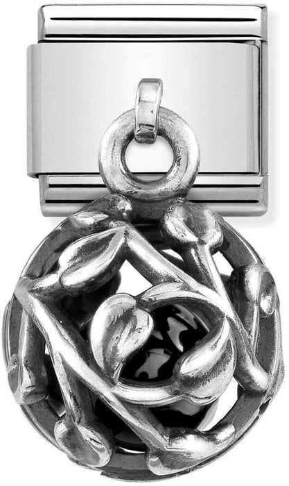 Nomination Classic Silver Classic Charms Black Agate Drop Charm