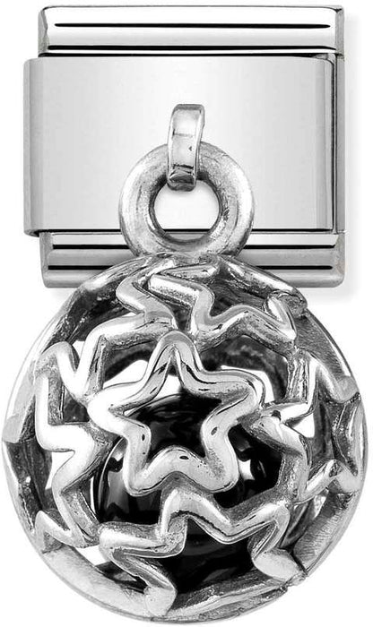 Nomination Classic Silver Classic  Charms Black Agate Drop Charm