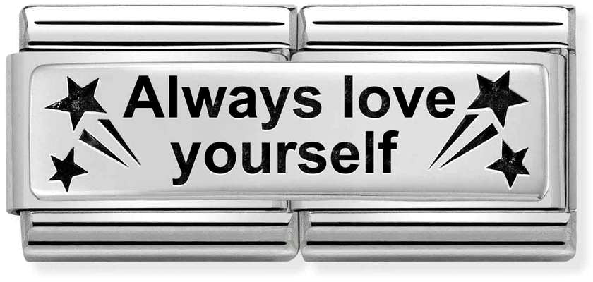 Nomination Classic Silver Double Engraved Always Love Yourself Charm