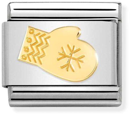 Nomination Classic Gold Symbols Snowflake Glove On Charm
