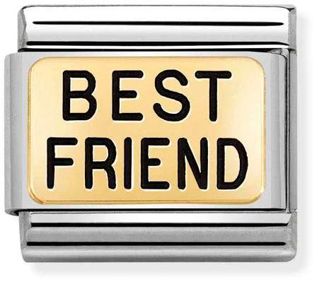 Nomination Classic Gold Classic Plates Best Friends Charm