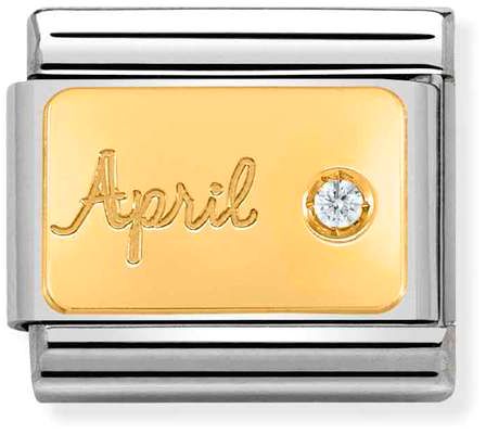 Nomination Classic Gold Month With Stone April Charm