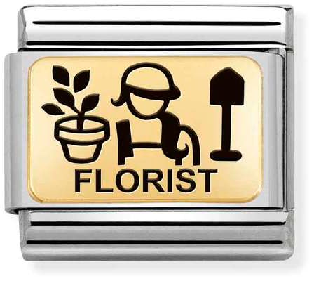 Nomination Classic Gold Symbols Florist Charm