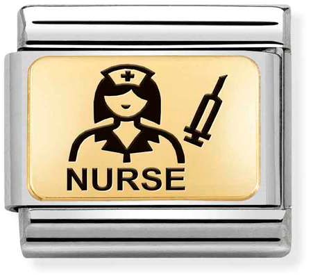 Nomination Classic Gold Symbols Nurse Charm