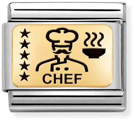 Nomination Classic Gold Symbols Chef Charm