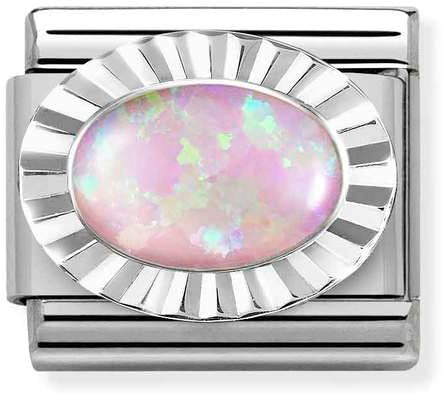 Nomination Classic Silver Stones Pink Opal Charm