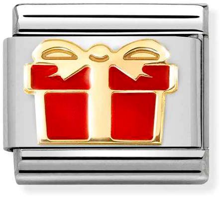 Nomination Classic Gold Red Gift Christmas Charm