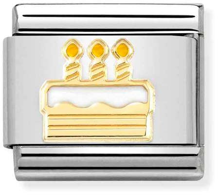 Nomination Classic Gold Symbols Birthday Cake Charm