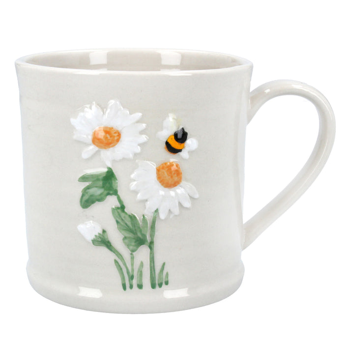 Gisela Graham Embossed Stoneware Mug Daisy/Bee