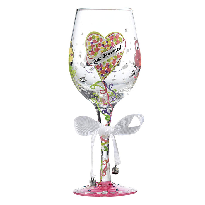 Lolita Just Married Wine Glass
