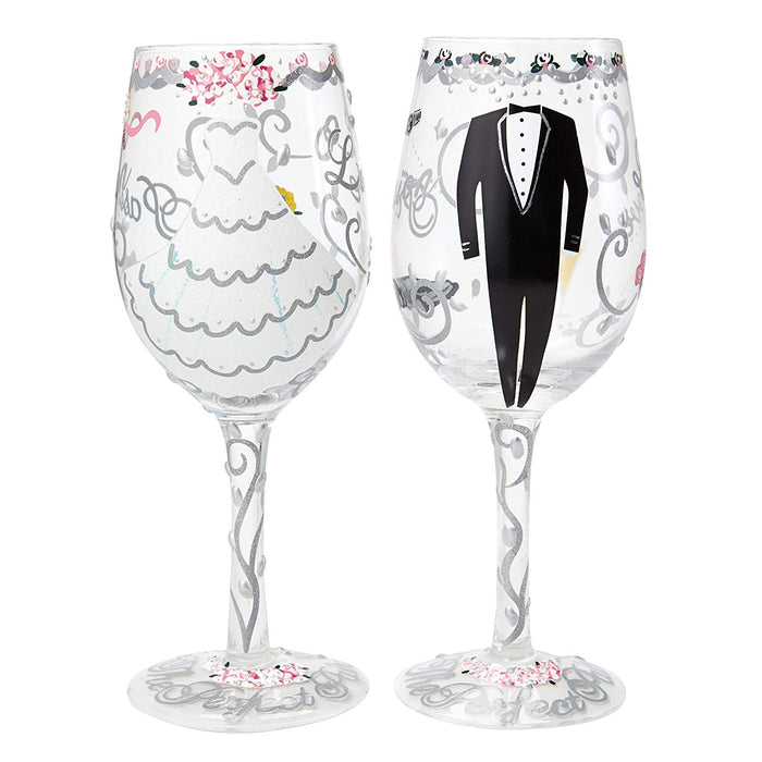 Lolita Bride & Groom Wine Glass