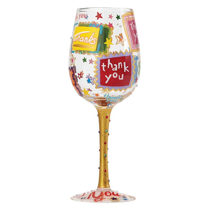 Lolita Thank You Wine Glass