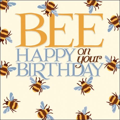 Emma Bridgewater Bee  Happy On Your Birthday Card