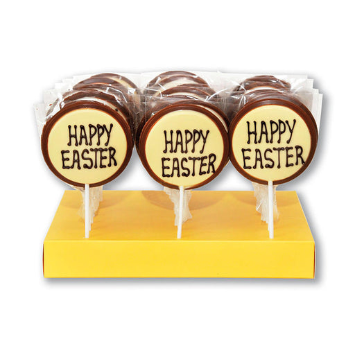 Hand Decorated Chocolate Lollipops “Happy Easter”